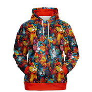 Kaleido Kitty Faces Fashion Pullover Hoodie