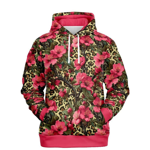 Leopard Cherry Bloom Fashion Pullover Hoodie