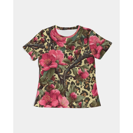 Leopard Cherry Bloom Tee