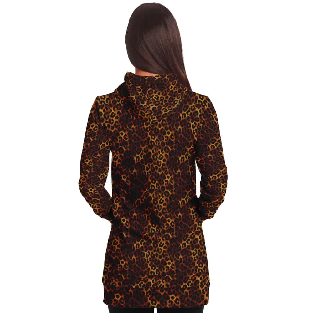 Leopard Fashion Longline Hoodie