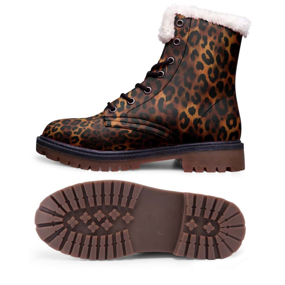 Leopard Fur Chukka Boots