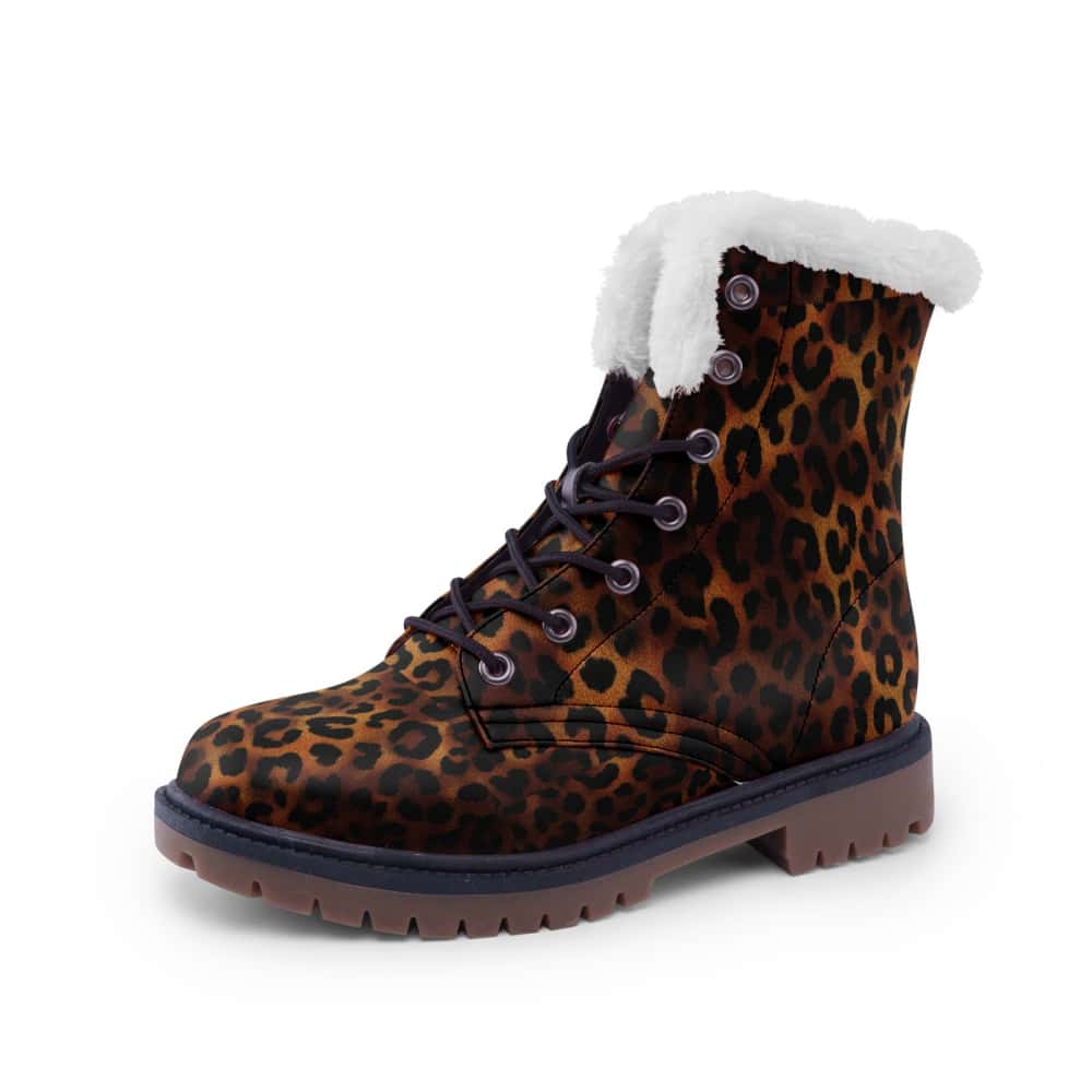 Leopard Fur Chukka Boots