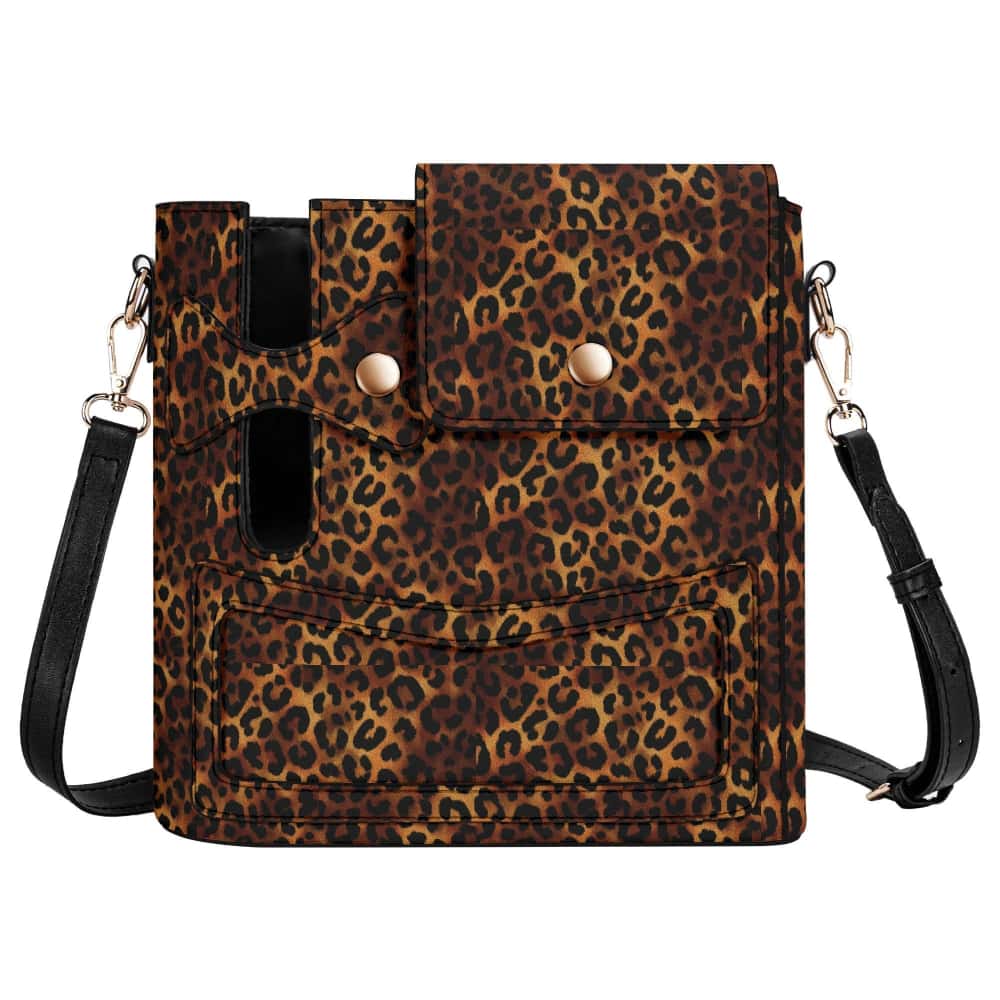 Leopard PU Leather – Golden Tan Crossbody