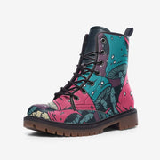 Multicolor Mushroom Vegan Leather Boots