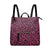 Nebulosity and Pink Yarrow Leopard PU Leather Backpack