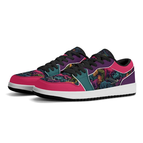 Neon Prehistoric Low-Top Sneakers