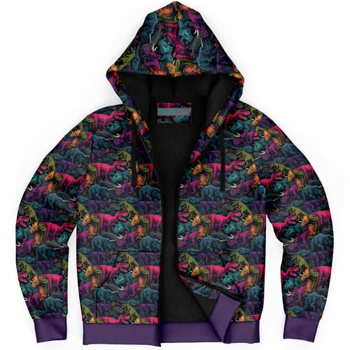 Neon Prehistoric Microfleece Hoodie