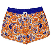 Orange and Blue Paisley Athletic Loose Shorts