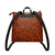 Orange Leopard PU Leather Backpack Purse - $64.99 - Free