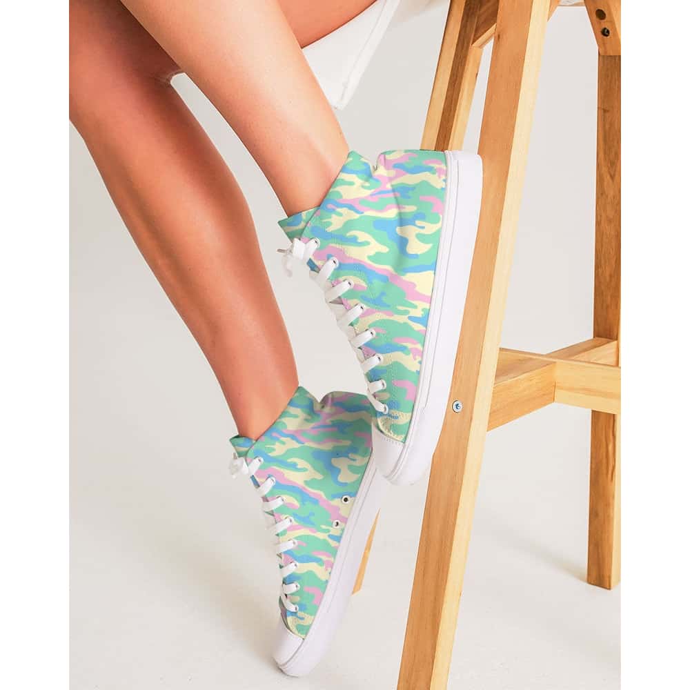 Pastel Camo Hightop Canvas Shoes - $74.99 - Free Shipping