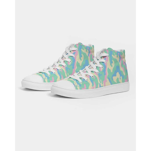 Pastel Camo Hightop Canvas Shoes