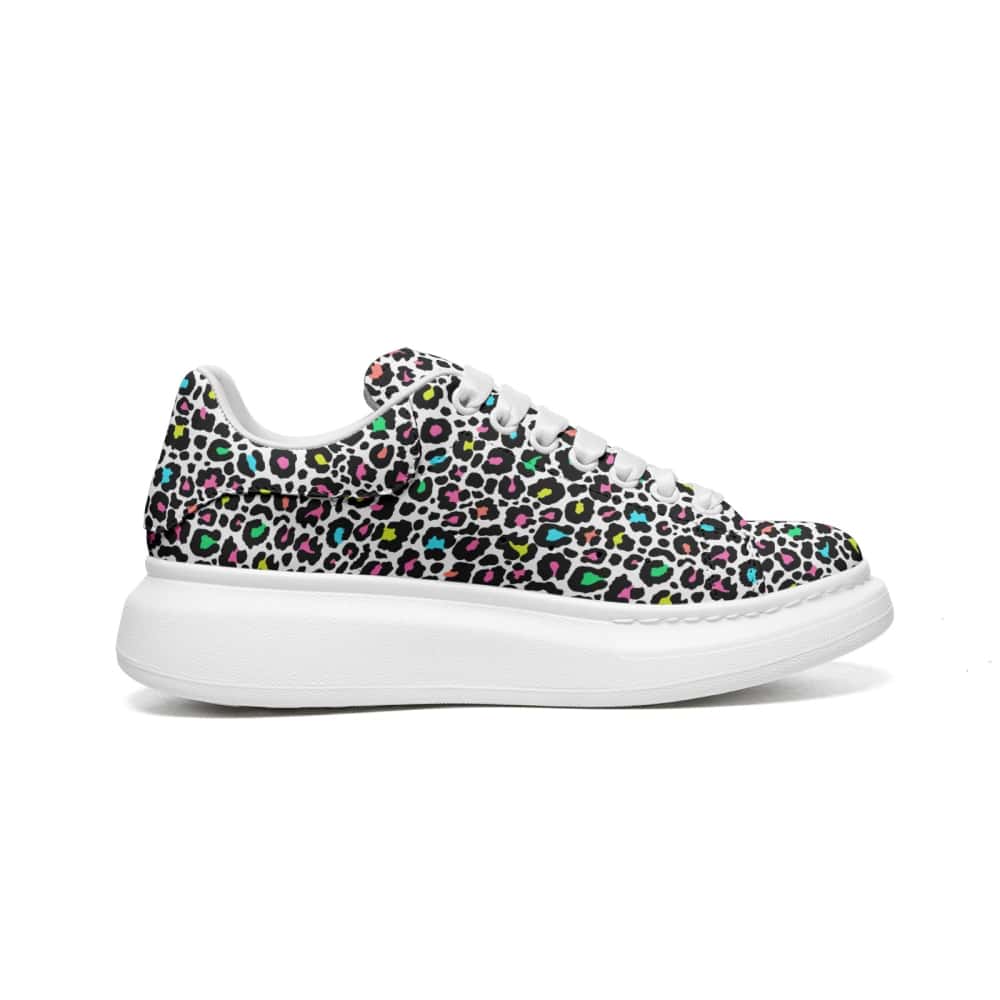 Pastel Leopard Print Oversized Sneakers