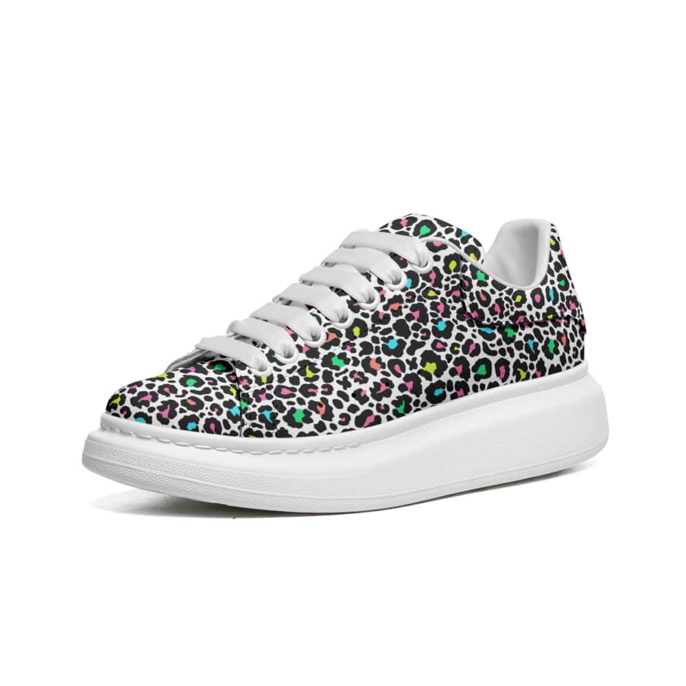 Pastel Leopard Print Oversized Sneakers