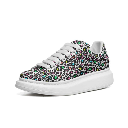 Pastel Leopard Print Oversized Sneakers