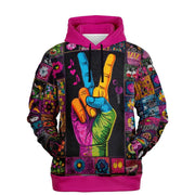 Peace and Petals Fashion Pullover Hoodie