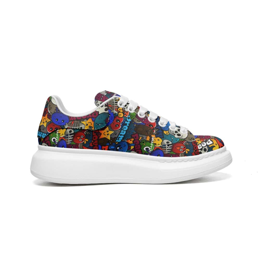 Peace Love and Party Oversized Sneakers