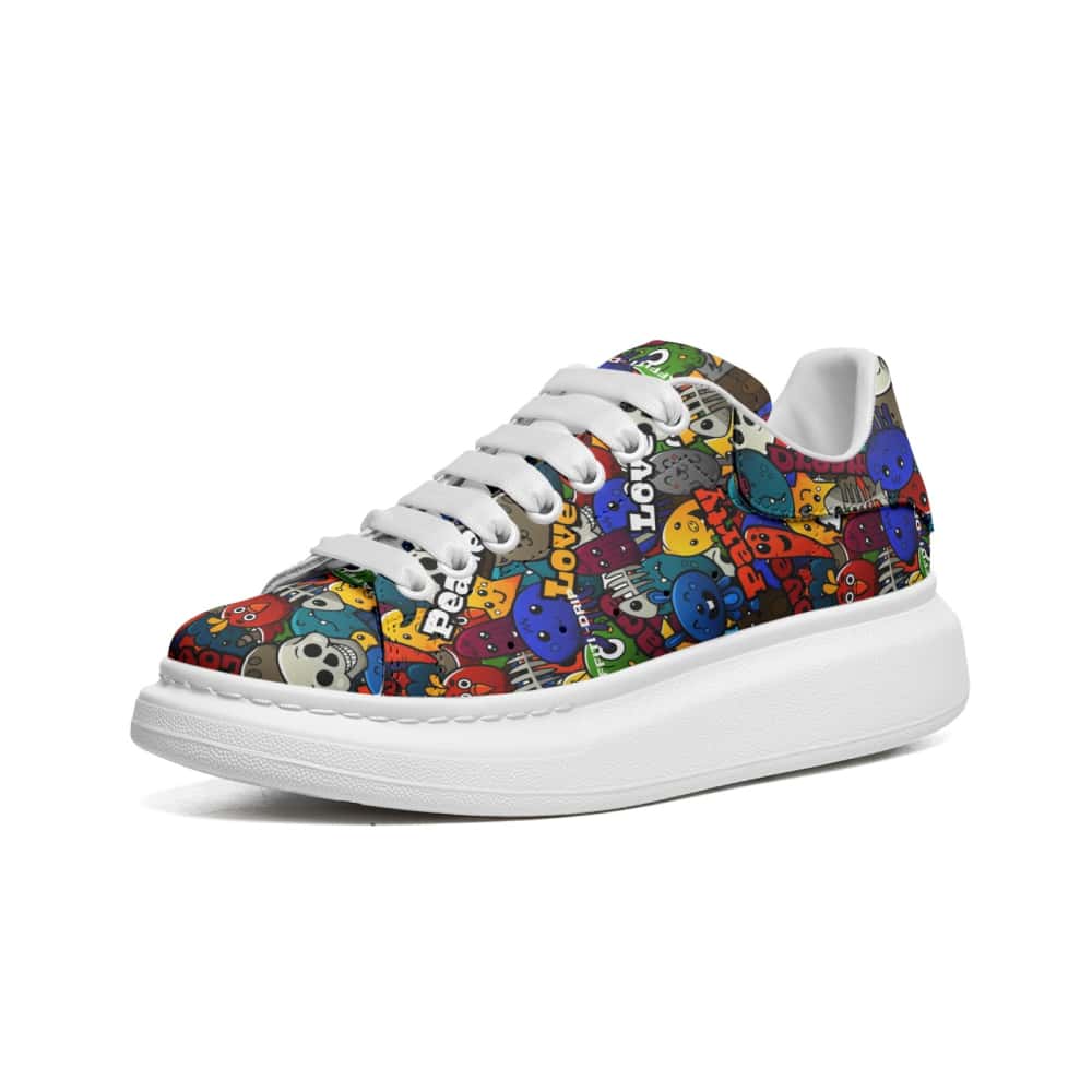 Peace Love and Party Oversized Sneakers