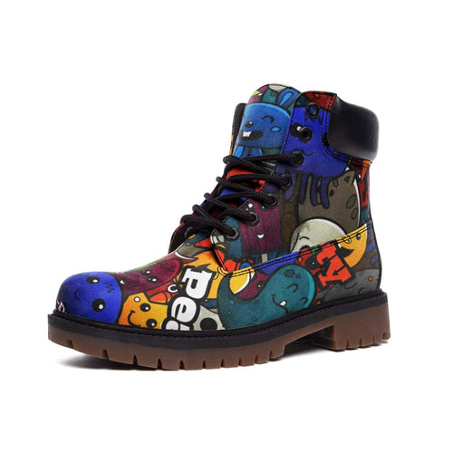 Peace, Love and Party Vegan Nubuck Leather TB Boots