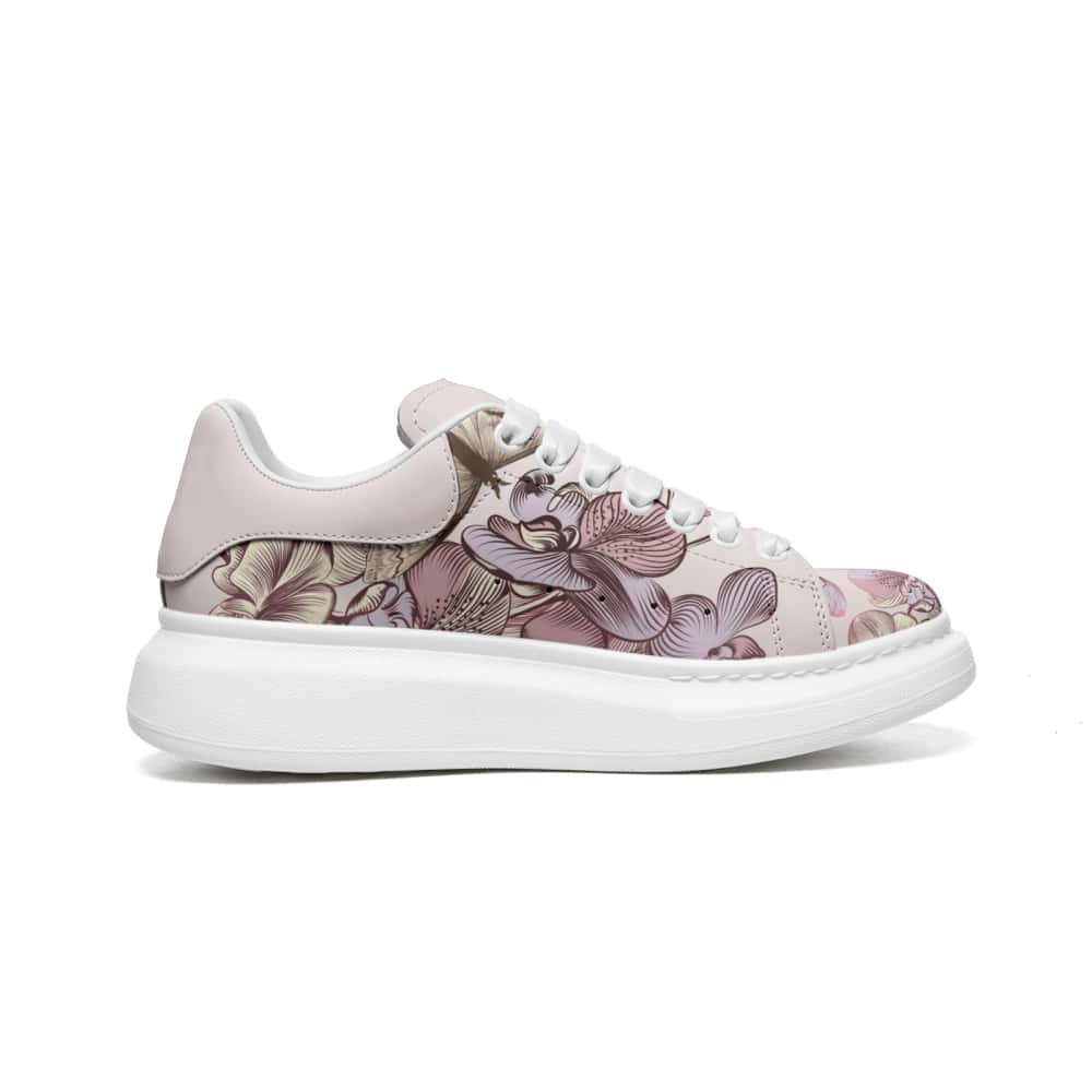 Pink Flowers Oversized Sneakers
