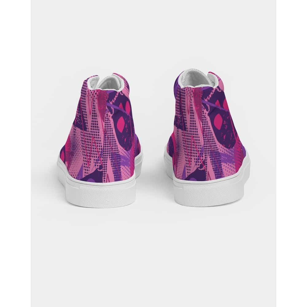 Pink Graffiti Skulls Hightop Canvas Shoes - $74.99 - Free