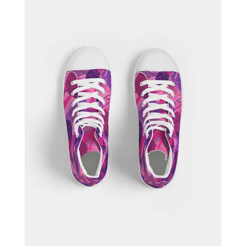 Pink Graffiti Skulls Hightop Canvas Shoes - $74.99 - Free