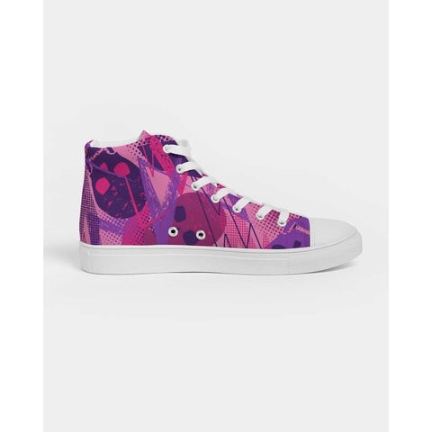 Pink Graffiti Skulls Hightop Canvas Shoes - $74.99 - Free