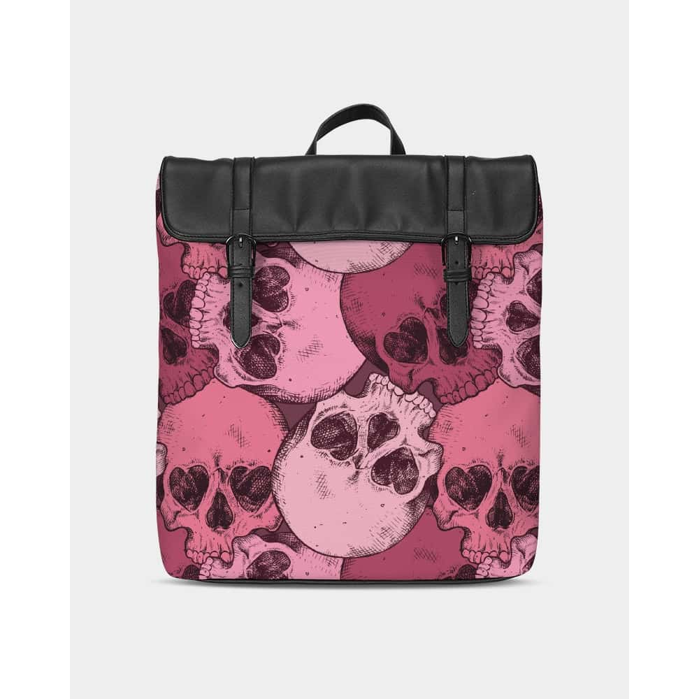 Pink Love Skulls Flap Backpack - $88.99 - Free Shipping