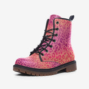 Pink Pulse Leopard Vegan Leather Boots