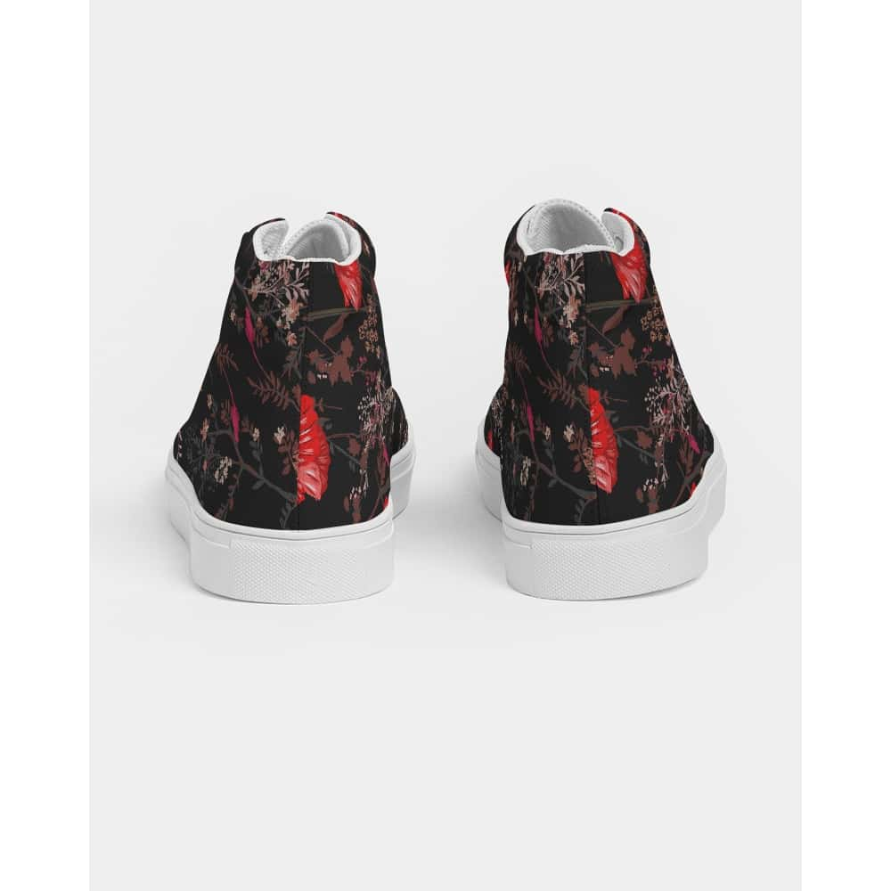 Poppy Flowers Hightop Canvas Shoes - $74.99 - Free Shipping