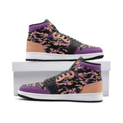 Purple and Cream Camo TR Sneakers