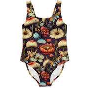 Purple Garden Blooms One-Piece Swimsuit