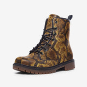 Python Vegan Leather Boots – Natural Scaled Luxe