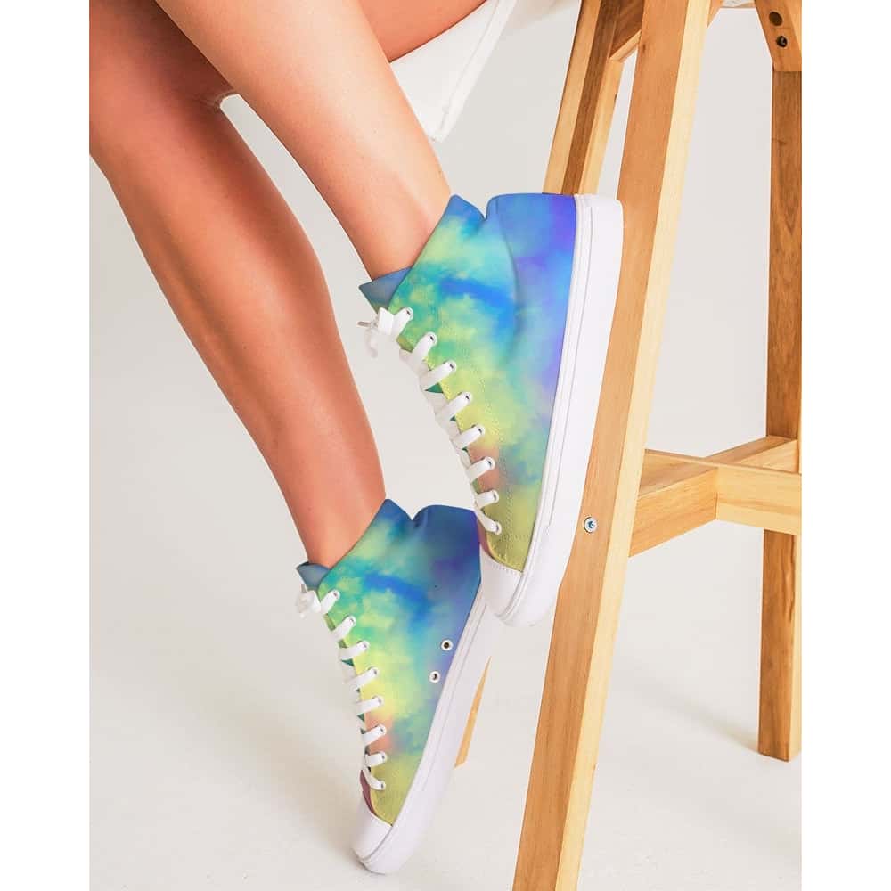 Rainbow Clouds Hightop Canvas Shoes - $74.99 - Free Shipping