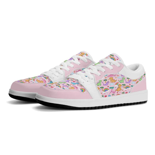 Rainbow Dino Dreams Low-Top Sneakers