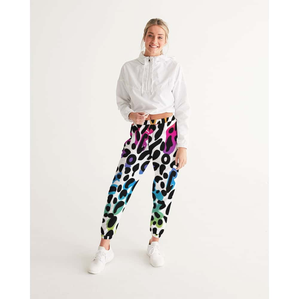 Leopard print 2025 track pants