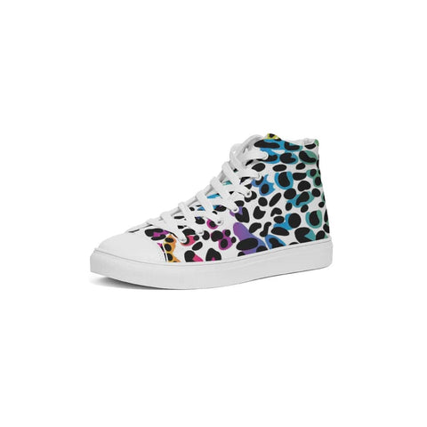 Rainbow Leopard Print Hightop Canvas Shoes - $74.99 - Free