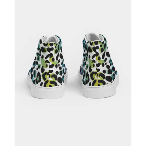 Rainbow Leopard Print Hightop Canvas Shoes - $74.99 - Free