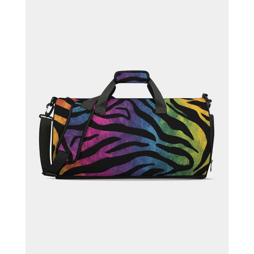 Rainbow Riot Zebra Duffle Bag