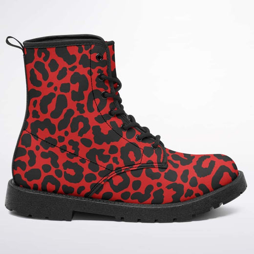 Red Leopard Print City Boots