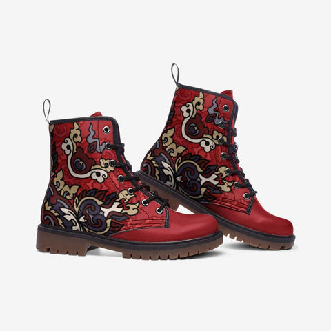 Red Mandala Vegan Leather Boots - $78.89 Free Shipping