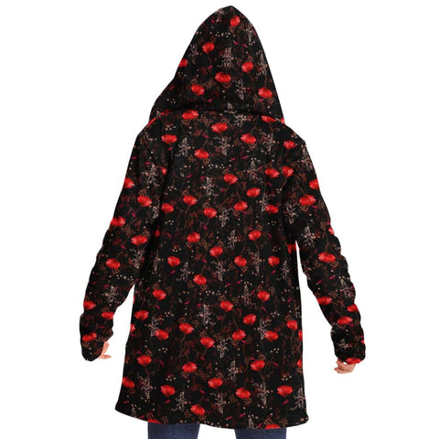 Red Poppy Flowers Microfleece Cloak - Free Shipping