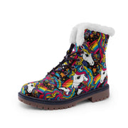 Rockstar Unicorn Fur Chukka Boots