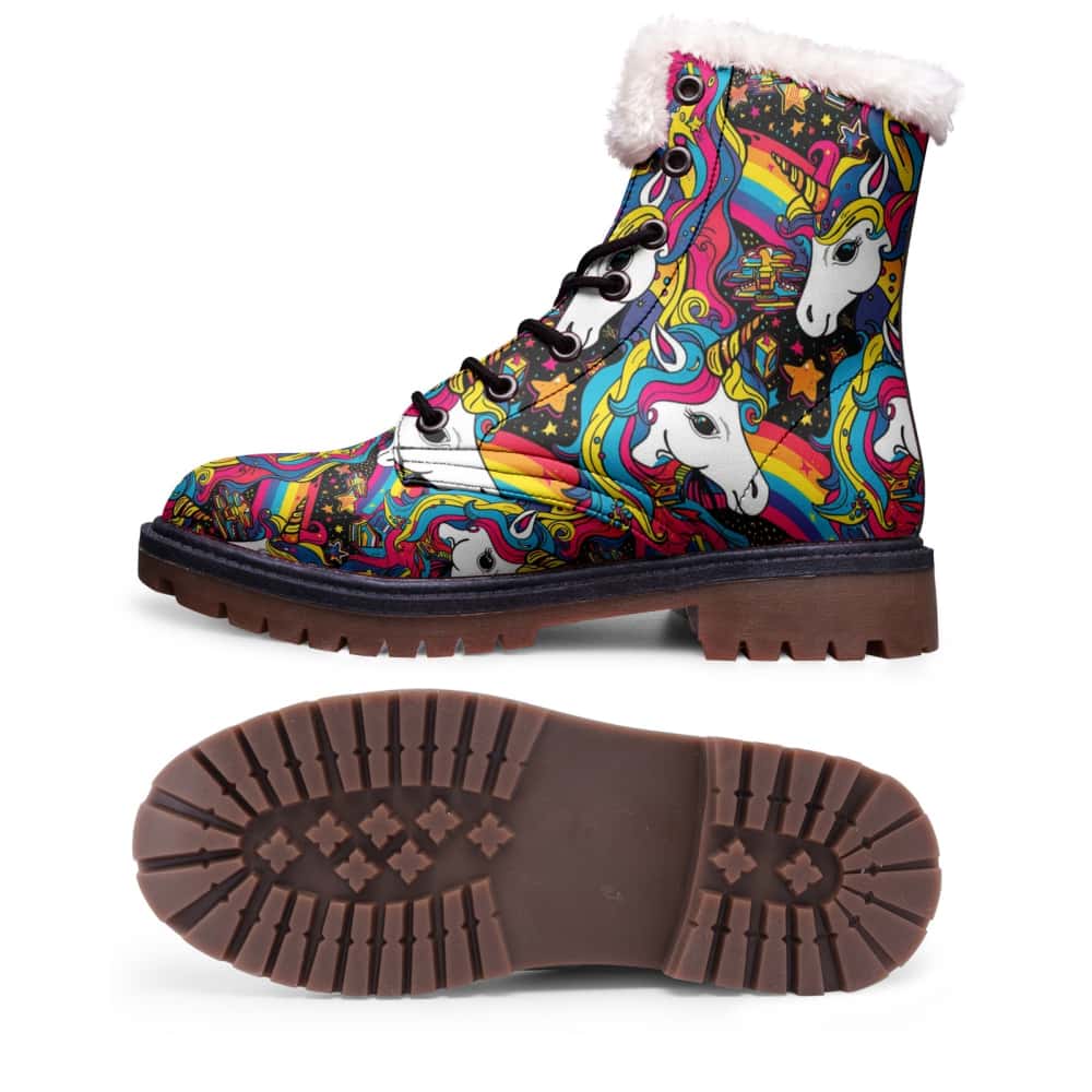 Rockstar Unicorn Fur Chukka Boots - $119.99 - Free Shipping
