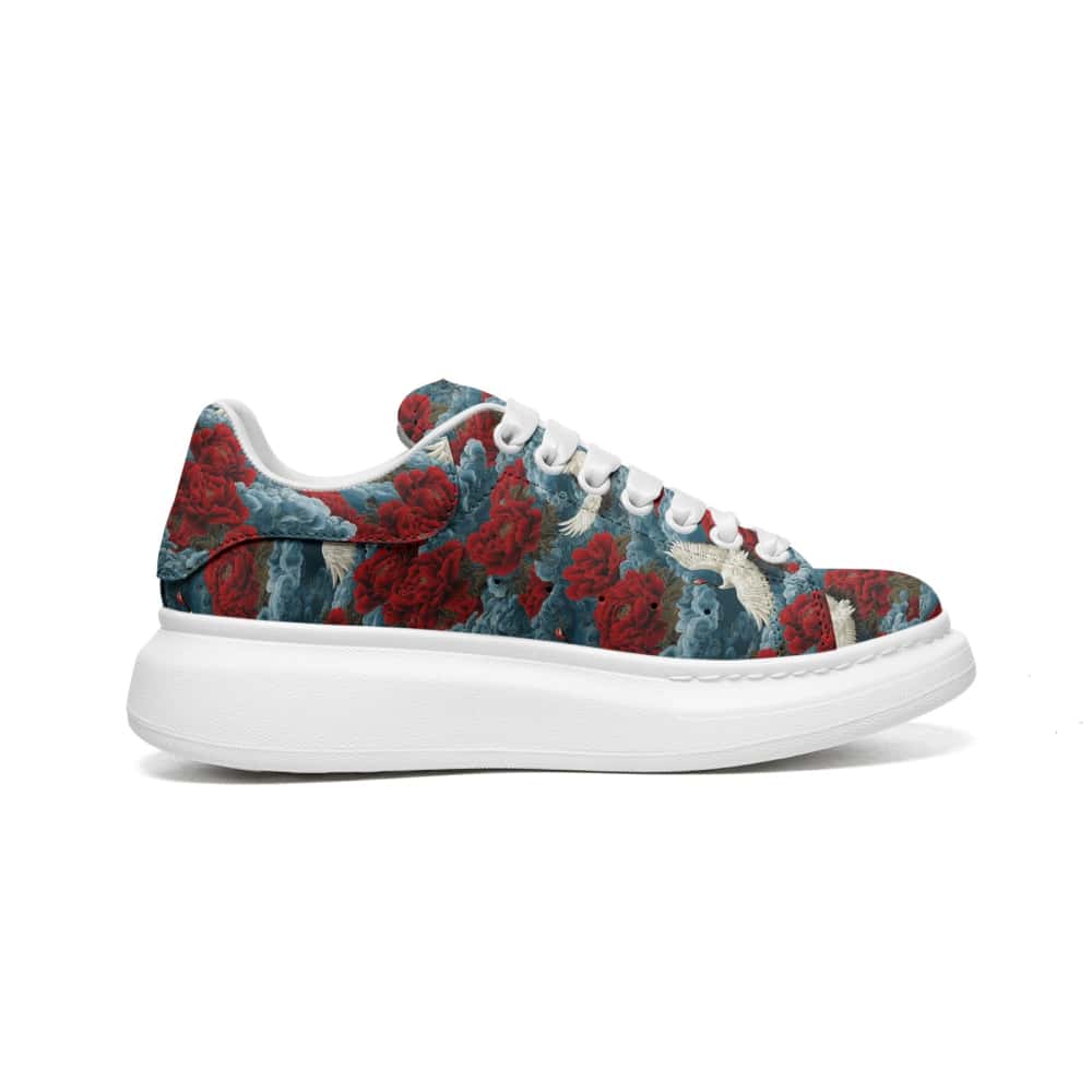 Royal Sky Cranes Oversized Sneakers