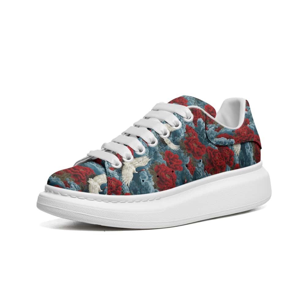 Royal Sky Cranes Oversized Sneakers