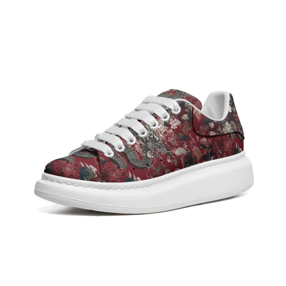 Scarlet Veil Dragon Oversized Sneakers