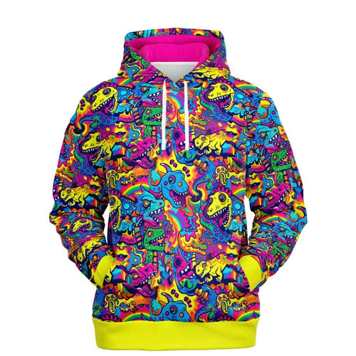 Scary Pop Dino Fashion Pullover Hoodie