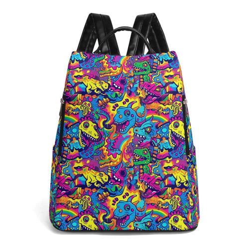 Scary Pop Dino PU Anti-theft Backpack