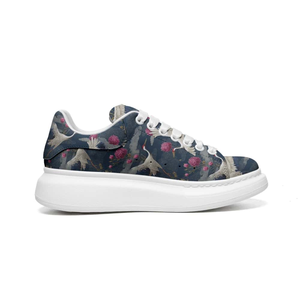 Silken Sky Cranes Oversized Sneakers
