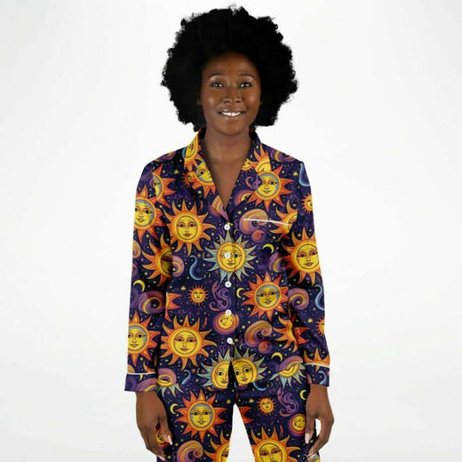 Sun and Moon Satin Pajamas